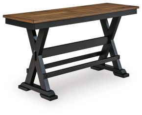 Ashley Furniture D634-09 Ashley Furniture D634-09 Wildenauer - Large Counter Dining Room Bench - Brown / Black