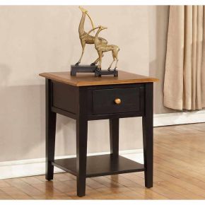 Tennessee Enterprises QT2024PB Quinton End Table w/ USB Power Outlet