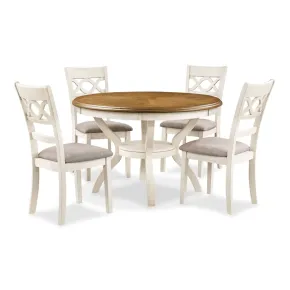 New Classic D1719-50S-BSQ New Classic D1719-50S-BSQ Cori - 5 Piece Dining Set - Bisque / Brown
