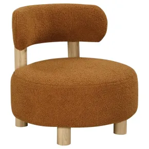CoasterEveryday 903167 Zonie - Boucle Upholstered Barrel Back Accent Chair - Orange