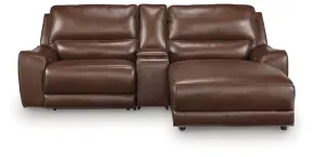 Ashley Furniture PCU62607S4 Ashley Furniture PCU62607S4 DeepWakes - 3-Piece Power Reclining Sectional With RAF Press Back Power Chaise And Storage Console - Canyon