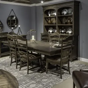 Liberty Furniture 297-DR-7TRS Liberty Furniture 297-DR-7TRS Paradise Valley - 7 Piece Trestle Table Set - Dark Brown