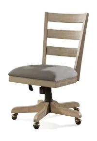 Riverside Furniture 28127 Perspectives - Wood Back Upholstered Desk Chair - Sun-Drenched Acacia