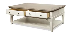 Riverside Furniture 59501 Myra - Leg Cocktail Table - Natural / Paperwhite