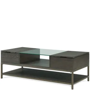 Riverside Furniture 92802 Hyde - Rectangular Cocktail Table - Dark Brown