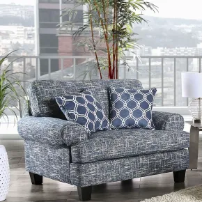 Furniture of America SM8010-CH Pierpont - Chair - Blue