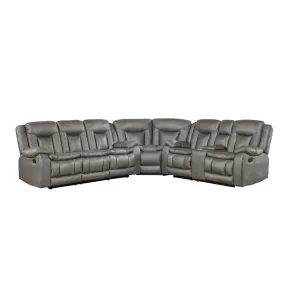 New Classic 20-2505G-3NPW New Classic 20-2505G-3NPW Morello - 3 Piece Manual Sofa/Loveseat/Wedge - Gray