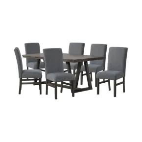 New Classic 40-4125-DG6C New Classic 40-4125-DG6C High Line - Dining Table & 6 Chairs - Gray