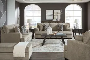 Ashley Furniture 59504/38/35/23/14 Ashley Furniture 59504/38/35/23/14 Stonemeade - 4 Pc. - Sofa, Loveseat, Chair And A Half, Ottoman - Taupe