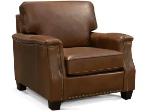 England 5304LNR Salem - Leather Chair With Nails