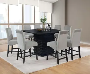 CoasterEveryday 102068-S9 Stanton - 9 Piece Square Counter Height Dining Table Set - Gray