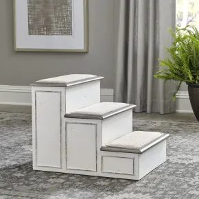 Liberty Furniture 244-BR1000 Magnolia Manor - Pet Steps - Antique White