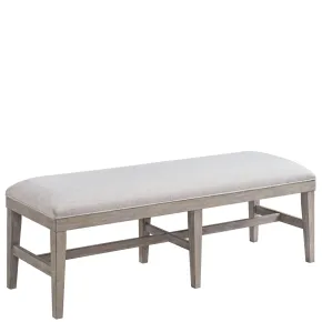 Riverside Furniture 79255 Bennett - Upholstered Dining Bench - Frosted Gray