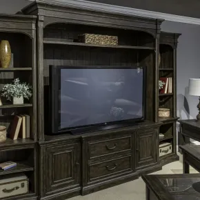 Liberty Furniture 297-ENT-ENC Paradise Valley - Entertainment Center - Saddle Brown