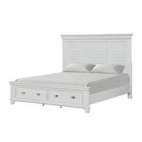 New Classic 00-B2118S-100 New Classic 00-B2118S-100 Jamestown - 6/6 Eastern King Bed With Storage - White