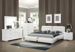 CoasterEssence 300345KW-S5L Jeremaine - 5 Piece California King Bedroom Set - White