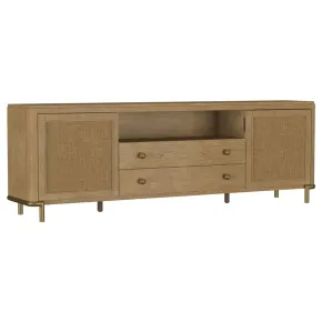 Coaster Fine Furniture 720253 Arini - Rattan Cane 2-Door TV Stand Media Console - Sand Wash