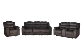 New Classic 20-U1816B-3NP New Classic 20-U1816B-3NP Willow - 3 Piece Sofa & Loveseat & Recliner - Brown