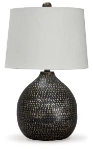 Ashley Furniture L207294 Maire - Metal Table Lamp  - Black / Gold Finish