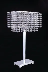 Furniture of America L7732CR Rena - Table Lamp - Hanging Crystal