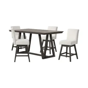 New Classic 45-4125S-DW4C New Classic 45-4125S-DW4C High Line - Counter Table & 4 Swivel Counter Chairs - White