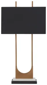 Ashley Furniture L208254 Malana - Metal Table Lamp  - Brass Finish
