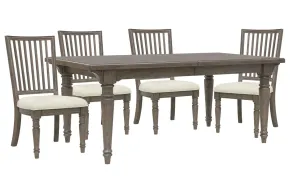 Pulaski Furniture P413240-KIT1 Madison Ridge - Extendable Leg Dining Table With 4 Side Chairs - Natural Bark
