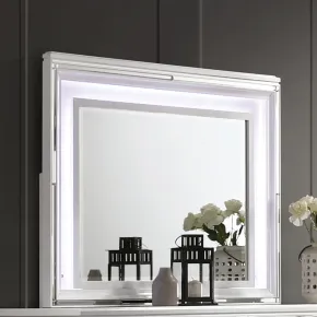 Furniture of America FOA7147WH-M Emmeline - Mirror With LED Lights - White