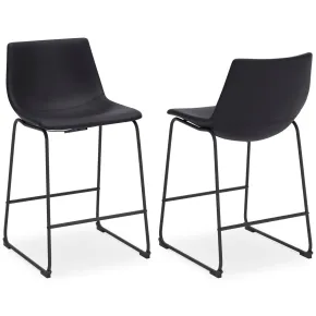 Ashley Furniture D372-624 Ashley Furniture D372-624 Centiar - Upholstered Barstool (Set of 2) - Black