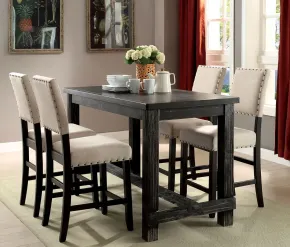 Furniture of America CM3324BK-PT-VN Sania - Counter Height Table - Antique Black
