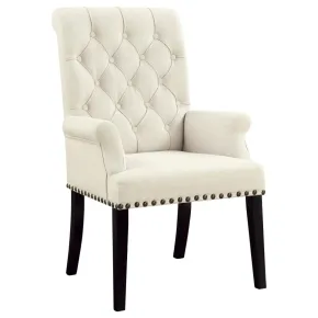 CoasterEssence 190163 Alana - Fabric Upholstered Dining Arm Chair - Beige
