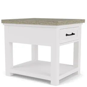 Riverside Furniture 37209 Cora - End Table - Cloud / Fog