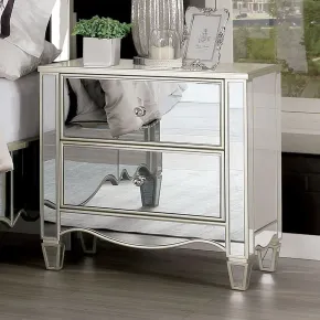 Furniture of America FOA7890N Eliora - Nightstand - Silver