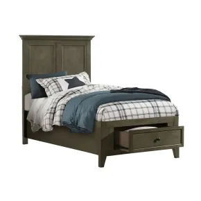 Intercon SM-BR-4325TS-GRY-C Intercon SM-BR-4325TS-GRY-C San Mateo Youth - Twin Storage Bed - Gray