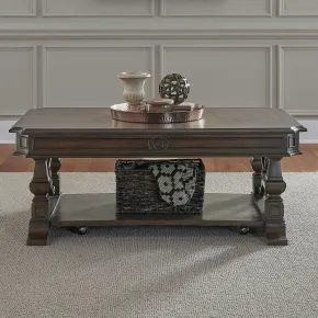 Liberty Furniture 765-OT1010 Provence Park - Cocktail Table - Chateau Brown