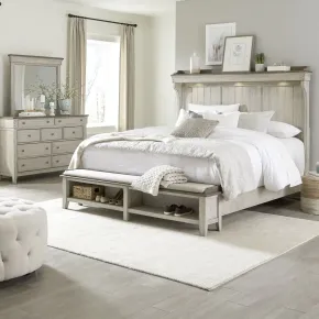 Liberty Furniture 457-BR-KMSDM Liberty Furniture 457-BR-KMSDM Ivy Hollow - 3 Piece Bedroom Set (King Mantle Storage Bed, Dresser & Mirror) - Weathered Linen / Dusty Taupe