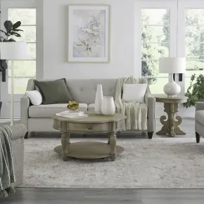 Liberty Furniture 244N-OT-O3PCS Magnolia Manor - 3 Piece Table Set (Round End Table) - Weathered Bisque