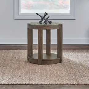 Liberty Furniture 449-OT1022 Liberty Furniture 449-OT1022 Broadmore - Round Chairside Table - Cobblestone Brown