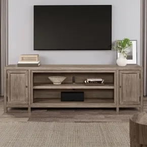 Liberty Furniture FIRE-BOX-780-82FTS Fireplace TV Console - 82" Console With Fire FTS - Light Brown