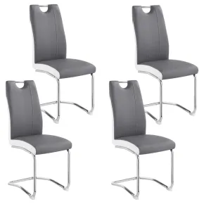 CoasterEssence 193812 Brooklyn - Upholstered Dining Side Chair (Set of 4) - Gray