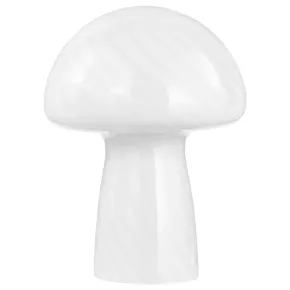 Coaster Fine Furniture 920249 Kanaby - Mushroom Shaped Glass Bedside Table Lamp - White