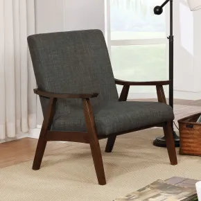Furniture of America CM-AC5708DG Deena - Accent Chair - Dark Gray