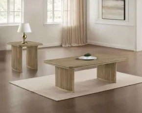 Coaster Fine Furniture 722858-S2 Adina - 2 Piece Wood Coffee Table Set - Distressed Light Brown