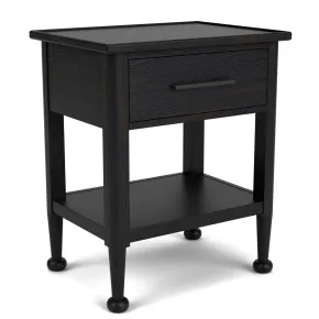 Riverside Furniture 61768 Riverside Furniture 61768 Calhoun - 1-Drawer Nightstand - Ebony Whiskey Oak