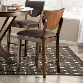Furniture of America FOA3787PC-2PK Marina - Counter Height Chair (Set of 2) - Walnut / Dark Chocolate