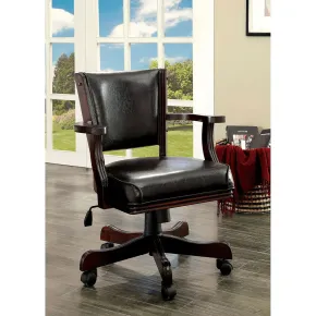 Furniture of America CM-GM340CH-AC Rowan - Height - Adjustable Arm Chair - Cherry