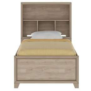 Samuel Lawrence Furniture S496-YBR-13 River Creek - Twin Bed with Bookcase Headboard and Trundle - River Birch Brown