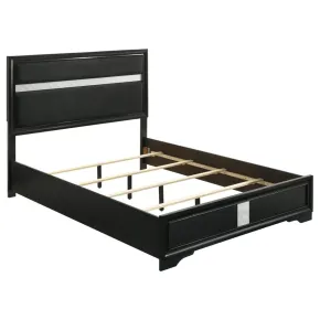 Coaster Fine Furniture 206360KW Miranda - Upholstered California King Panel Bed - Black