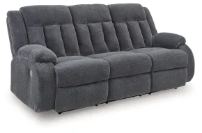 Ashley Furniture PC2140599 Observation - Reclining Power Sofa With Drop Down Table - Steel