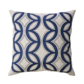 Furniture of America PL8011-2PK Teri - Pillow (Set of 2) - Beige / Indigo